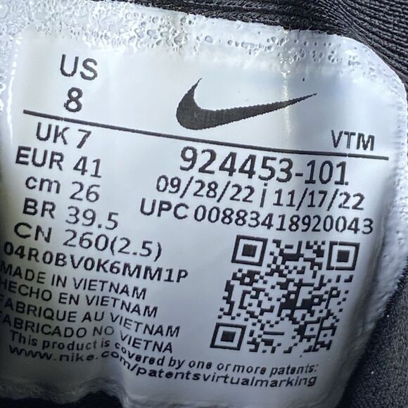 Nike Air Vapormax Plus Mens Size 8 White/Fierce Purple 924453-101 Sneakers Grape - Picture 11 of 15